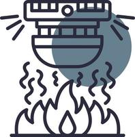 conception d'icône créative d'alarme incendie vecteur