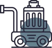 conception d'icône créative de chariot à bagages vecteur