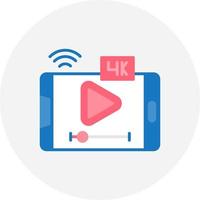 conception d'icônes créatives en streaming vidéo vecteur