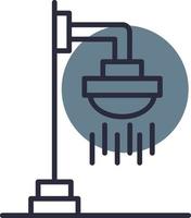 conception d'icône créative de douche de toit vecteur