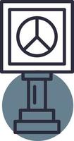 conception d'icône créative signe de paix vecteur
