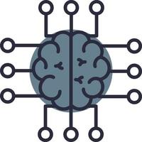 conception d'icône créative de neuroimagerie vecteur