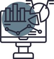 conception d'icône créative d'analyse de données vecteur