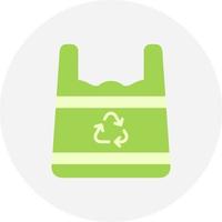 conception d'icône créative de sac en plastique recyclé vecteur