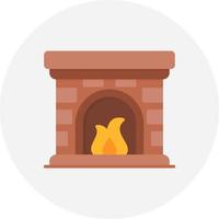 conception d'icône créative de cheminée vecteur