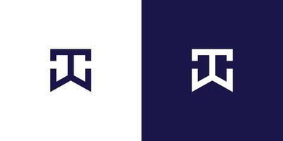 création de logo moderne et forte lettre tw initiales vecteur