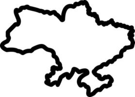icône de ligne pour l'ukraine vecteur