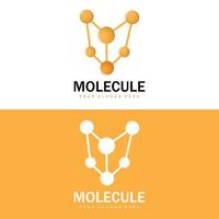 logo de neurone, création de logo de molécule, vecteur et, illustration de modèle