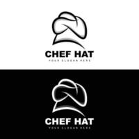 logo de chapeau de chef, image vectorielle de chef de restaurant, design pour restaurant, restauration, charcuterie, boulangerie vecteur