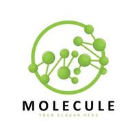 logo de neurone, création de logo de molécule, vecteur et, illustration de modèle