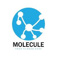 logo de neurone, création de logo de molécule, vecteur et, illustration de modèle