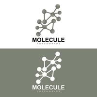 logo de neurone, création de logo de molécule, vecteur et, illustration de modèle