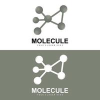 logo de neurone, création de logo de molécule, vecteur et, illustration de modèle