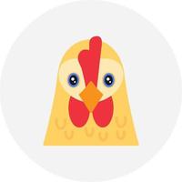 conception d'icône créative de poulet vecteur