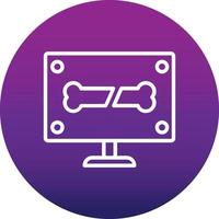 conception d'icône de vecteur d'os de rayons x