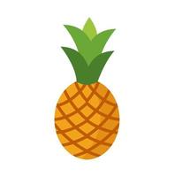 icône de vecteur d'ananas isolé sur fond blanc, plat, style cartoon. pour la conception Web et l'impression.
