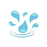 gouttes d'eau, larmes, style de dessin animé de pluie. icônes vectorielles aqua isolées vecteur