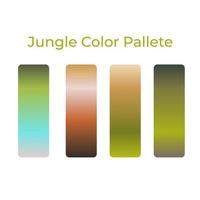 palette de quatre couleurs du thème de la jungle pour le designer vecteur