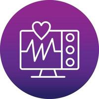 conception d'icône vectorielle moniteur ecg vecteur