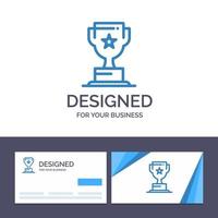carte de visite créative et modèle de logo coupe de prix illustration vectorielle de marketing d'entreprise vecteur