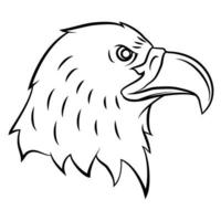 illustration vectorielle de tête d'aigle vecteur