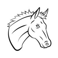 illustration de tête de cheval vecteur