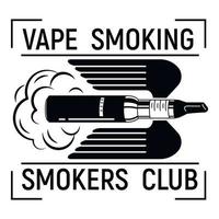 logo de fumer vape, style simple vecteur