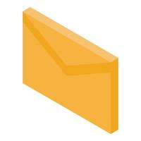 icône de lettre de courrier, style isométrique vecteur