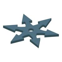icône étoile ninja, style isométrique vecteur