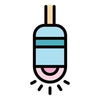 vecteur de contour de couleur d'icône de lumière d'endoscope