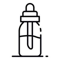 icône de bouteille de liquide de cigarette électrique, style de contour vecteur