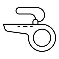 icône de sifflet de boxe, style de contour vecteur