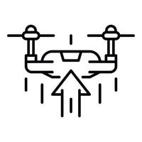 icône de montée de drone, style de contour vecteur