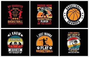 conception de t shirt de vecteur de typographie de basket-ball