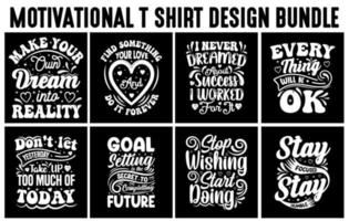 ensemble de conception de t-shirt de lettrage, ensemble de conception de t-shirt de motivation, ensemble de conception de t-shirt de typographie vecteur