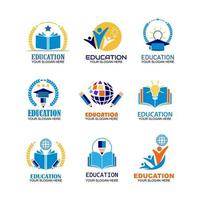 concept de logo de l'éducation vecteur