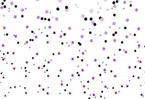 modèle vectoriel violet clair avec cristaux, cercles, carrés.