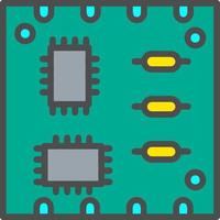 icône de vecteur de carte pcb