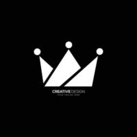 logo de marque de la couronne créative de la reine des rois vecteur