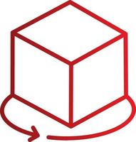 icône de vecteur de cube 3d
