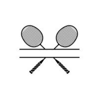 vecteur d'icône de raquette de badminton