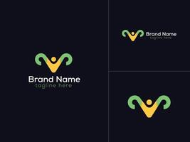 création de logo d'entreprise - création de logo de lettre v vecteur