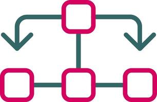 icône de vecteur d'organigramme