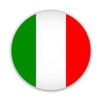 drapeau rond de l'italie. illustration vectorielle. vecteur