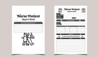 livre de rapport patient infirmière kdp intérieur vecteur