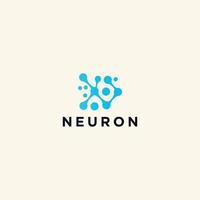 neurone, cerveau logo vecteur plat