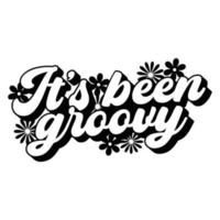 groovy citations typographie noir et blanc pour impression vecteur