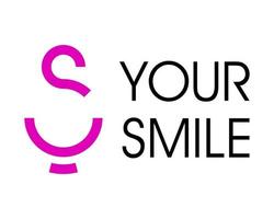 lettre y et s création de logo de sourire. vecteur