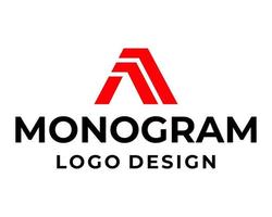 lettre une création de logo d'entreprise monogramme. vecteur