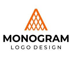 lettre une création de logo d'entreprise monogramme. vecteur